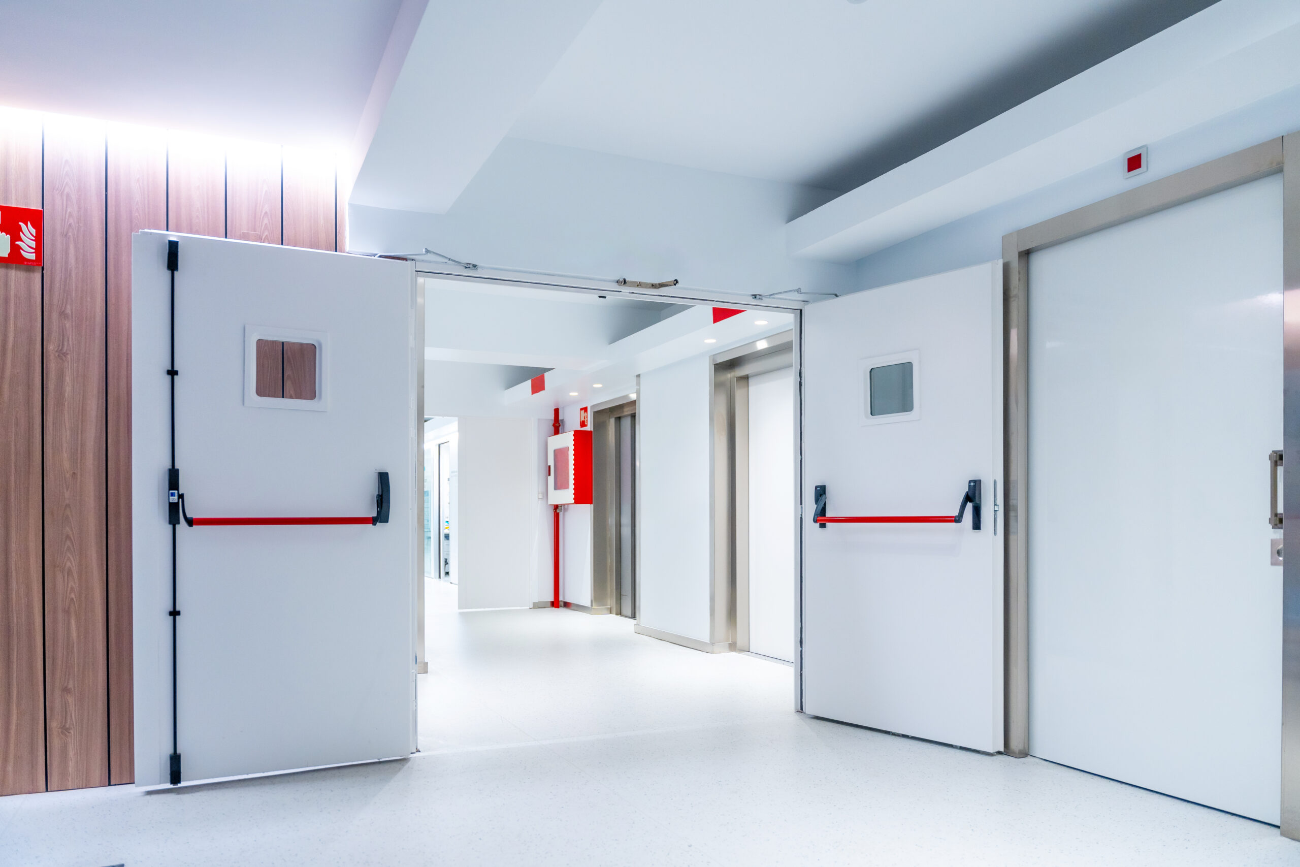 Opened doors of the emergency area of an hospital